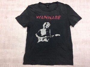 FOREVER21 フォーエバー21 WNNABE ロック バンド Y2K 半袖Tシャツ カットソー トップス レディース S グレー