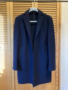 ハリスワーフ ロンドン HARRIS WHARF LONDON シングルコート 濃紺 サイズ44 英国製 良品！