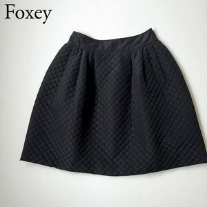 美品 FOXEY BOUTIQUE フォクシーブティック　フレアスカート カンパニュラ　キルティングスカート 膝丈　中綿　40 