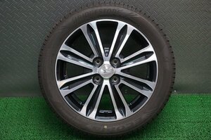 ダイハツ　タントカスタム　LA600S　純正　100/4H　15インチ　4.5J　+45　ブリヂストン　NH200C　165/55R15　22年　1本　3