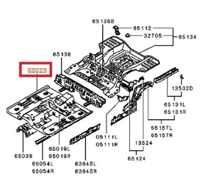 【希少☆未使用】フロント フロア CP9Ａ ＣＮ9Ａ ランサーエボリューション4/5/6 ボディー サスペンション 修理 躯体 LANCER FLOOR