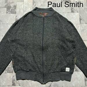 Paul Smith ポールスミス スウェットジャンパー ジップアップジャケット ブルゾン 薄手 グレー サイズL 玉FS1441