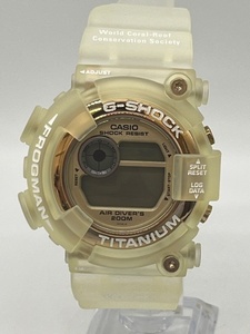 K1836■【極美品!!】 CASIO G-SHOCK FROGMAN DW-8201WC W.C.C.S カシオ Gショック 腕時計 フロッグマン ゴールド デジタル クォーツ チタン