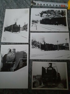 SL蒸気機関車　鉄道写真 モノクロ　C57貴婦人　10枚セット　C59　C50 