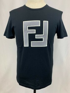 ◆美品◆FENDI フェンディ メッシュロゴTシャツ S ブラック トップス モンスター 半袖 ズッカ 正規品 64