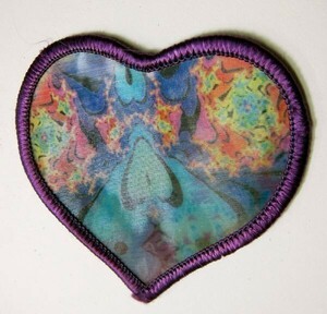 送料無料★ビンテージワッペン◆ TRUE Vintage 70s≪lenticular patch heart≫◆Deadstock★#4 送料無料 未使用