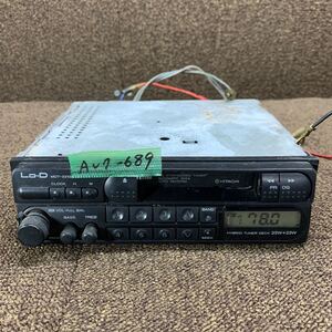 AV7-689 激安 カーステレオ 日立 HITACHI Lo-D MDT-3210 カセット FM/AM テープデッキ オーディオ 本体のみ 起動確認済み 中古現状品