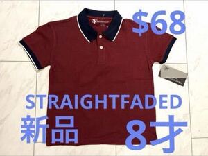 新品 タグ付 STRAIGHTFADED 半袖 ポロシャツ 8才 $68 NY購入