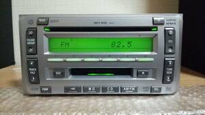 トヨタ純正 CD/MDデッキ プレーヤー オーディオ MCT-W55 動作OK ワイド2din MP3/WMA/MDLP対応 【30312 08600-00G70 AM/FM ラジオ ステレオ