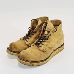 甲MJ19129　1円スタート　90年代　ヴィンテージ　約26.5cm　US8.5　レッドウイング　半円犬タグ　REDWING　プレーントゥ　8167　スウェード