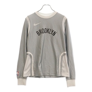 NIKE ナイキ ×AMBUSH NBA Collection Nets Top アンブッシュ エヌビーエー クルーネック 長袖Tシャツ カットソー シルバー DB9569-077