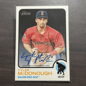 Tyler McDonough Auto 2022 Topps Heritage Minor League Baseball MLB Autograph 直筆サイン