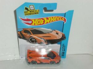 ◇HotWheels 右下37 LAMBORGHINI VENENO オレンジ