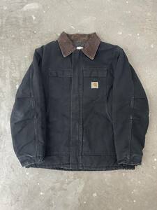 希少！美品！USA購入！ブラック！CARHARTT カーハート ベスト ジャケット ワーク 中綿入り デトロイト ダック レイヤード 大きいサイズ