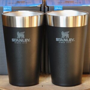 スタンレーSTANLEYスタッキング真空パイント0.47L【マットブラック2点セット】正規品　　真空断熱 保冷保温タンブラーアウトドアキャンプ