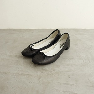 //レペット repetto *レザーパンプス 38/23.5*黒ブラック皮革靴ヒールシューズ(sh5-2312-5)【81L32】