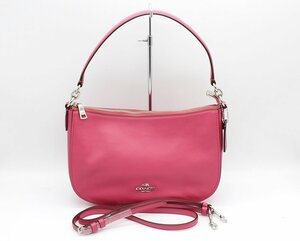 コーチ ハンドバッグ ショルダー 37018 レザー ピンク系 レディース COACH z24-1554 中古品 z_b