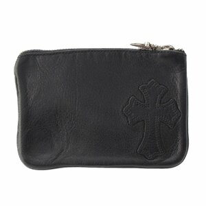 【クロムハーツ】Chrome Hearts　クロスパッチ チェンジパース レザー コインケース 小銭入れ ブラック 【中古】【正規品保証】214819