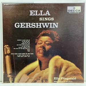 ●即決VOCAL LP Ella Fitzgerald / Sings Gershwin Dl8378 jv8192 米オリジナル、黒銀 Dg Mono フラット盤 エラ・フィッツジェラルド