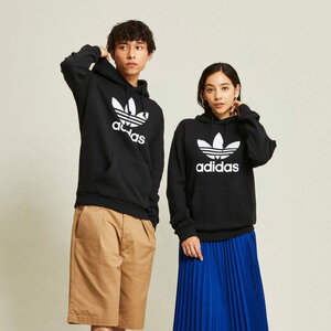 送料600円～◆新品◆定価9889円◆adidas Originals◆アディダスオリジナルス◆アディカラー クラシックス トレフォイル パーカー◆黒◆L