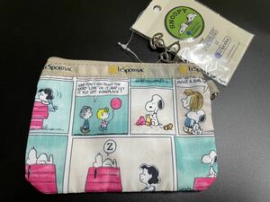 即決 新品 レスポートサック スヌーピー 小銭入れ コインケース カード入れ LESPORTSAC 小 SNOOPY ポーチ