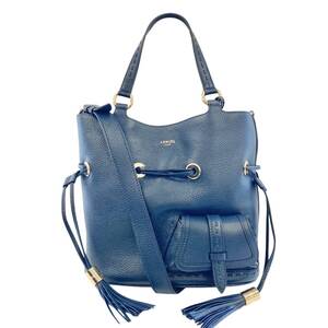 【真贋判定済】 LANCEL ランセル タグ付き ネイビー 2WAYバッグ B0821JHUQE