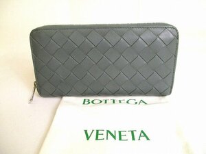 【未使用保管品】 ボッテガヴェネタ BOTTEGA VENETA イントレチャート ジップアラウンドウォレット 長財布 メンズ レディース