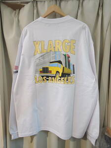 X-LARGE XLARGE エクストララージ CONSTRUCTION L/S TEE 白 XLサイズ 人気 送料￥230～