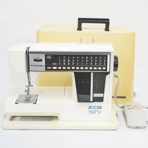 ジャノメ JANOME MODEL 5001 ミシン 動作品 フットコントローラー カバー付き Kキ32