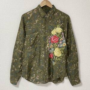 AD2006 COMME des GARCONS HOMME PLUS 花柄 薔薇 刺繍 長袖 シャツ SSサイズ コムデギャルソンオムプリュス ローズ archive 4010285