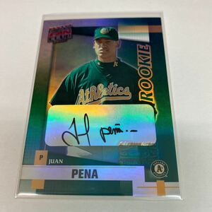 Juan Pena RC 2002 Donruss Best of Fan Club RC auto /1350