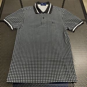 フレッドペリー 半袖 チェック ポロシャツ XSサイズ FREDPERRY 黒 ブラック 白 ホワイト