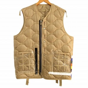 タカヒロミヤシタザソロイスト TAKAHIRO MIYASHITA The Soloist. 22SS OVERSIZED MOUTON VEST 中綿ベスト ジレ キルティング 茶 44