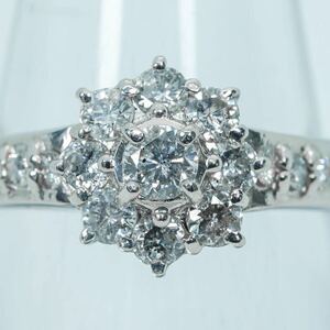 ★1円スタ!天然上質！【0.50ct】PT900 3.1g ♯8.5 プラチナ ラウンドブリリアントカット ダイヤモンドリング Diamond Ring 指輪 仕上げ済