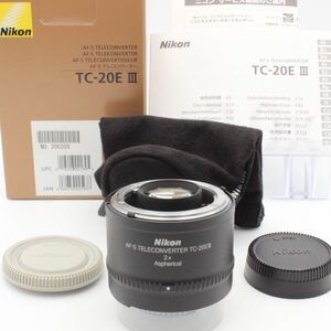 【新品同様】 Nikon ニコン AF-S TELECONVERTER TC-20E III 2x 元箱 付属品 付き テレコンバーター 2X 2× nikon 49011