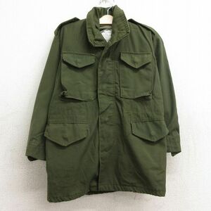 古着 長袖 ミリタリー フィールド ジャケット キッズ ボーイズ 子供服 M-65 濃緑 グリーン 24jan13