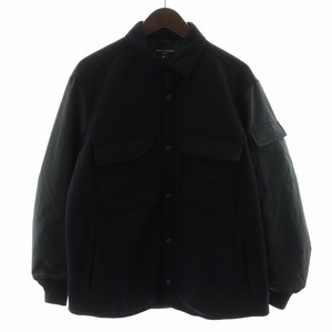 コムデギャルソンオム COMME des GARCONS HOMME AD2022 22AW CPO中綿 MA-1 ブルゾン ジャケット 切替 S 黒 ブラック /AN29 メンズ