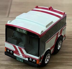 ◆タカラトミー チョロQ ミニカー 路線バス プルバックカー 旭川駅 あさでん 中古