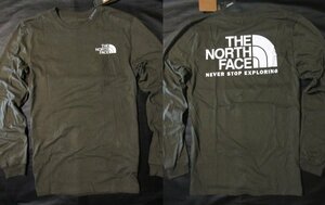 本物正規◆ノースフェイス◆長袖Tシャツ THROWBACK カーキグリーン■M■NEW TAUPE GREEN■新品■アメリカ限定21L