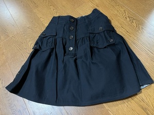 バーバリーブルーレーベル　黒　トレンチスカート　36　b700