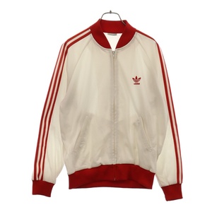 adidas アディダス 70S VINTAGE ヴィンテージ ATPマーク デサント社製 フロントロゴ サイドライン トラックジャケット レッド/ホワイト