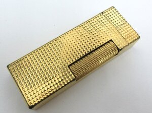 dunhill/ダンヒル：ローラー ガスライター ダイヤモンドカット ゴールドカラー 動作未確認/中古/USED/オールド