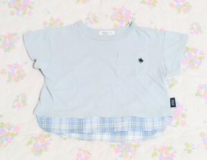 POLO Baby ポロ ベビー 半袖 カットソー 水色 90　