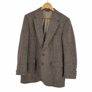 Harris Tweed(ハリスツイード) USA製 ヘリンボーン ツイード クルミボタン 2Bシングルテ 中古 古着 0742