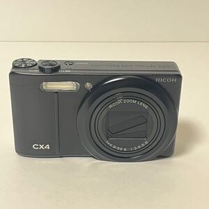 M 【売り切り】　RICOH CX4 ブラック コンパクトデジタルカメラ バッテリー DB-100 動作未確認　現状品 リコー