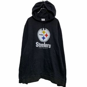 NFL TEAM APPAREL プリント スウェット パーカー 2XL ブラック エヌエフエル ビッグサイズ フットボール 古着卸 アメリカ仕入 a602-6165