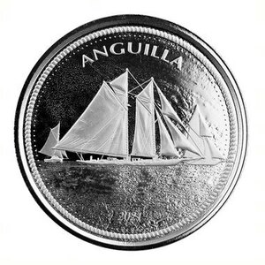 [保証書・カプセル付き] 2021年 (新品) アンギラ「帆船」純銀 1オンス 銀貨