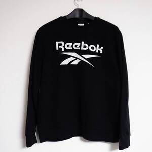 ▲ US企画 Reebok リーボック パッチワークロゴ L 黒 ブラック スウェット　トレーナー　