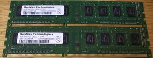 SANMAX PC3-12800 DDR3-1600 4GB 2枚 合計 8GB 即決! 46_097