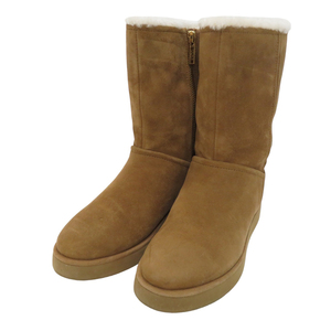 【美品】UGG australia アグ オーストラリア 1108146 BLVD クラシック ムートンブーツ ブラウン系 22 [240001897553] レディース